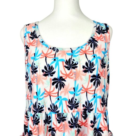 Rene Rofe Womens L Fun Tropical Palm Tree Lounge Dress/Sleepwear/Swim Cover-up - Picture 2 of 15